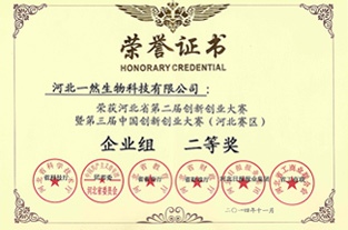 河北省創（chuàng）新創（chuàng）業大賽二等獎